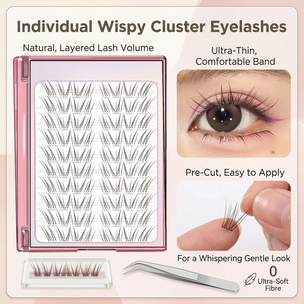 10 Rows Deep Brown Bunny False - Eyelash Extension Japan recension och pris