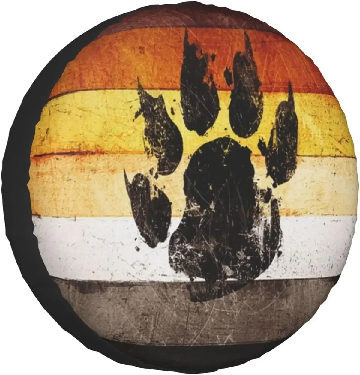 Capa de pneu sobressalente de pata de urso, universal, à prova de intempéries, à prova de poeira, adequada para reboques rv, motorhomes, suv, viagem, acampamento