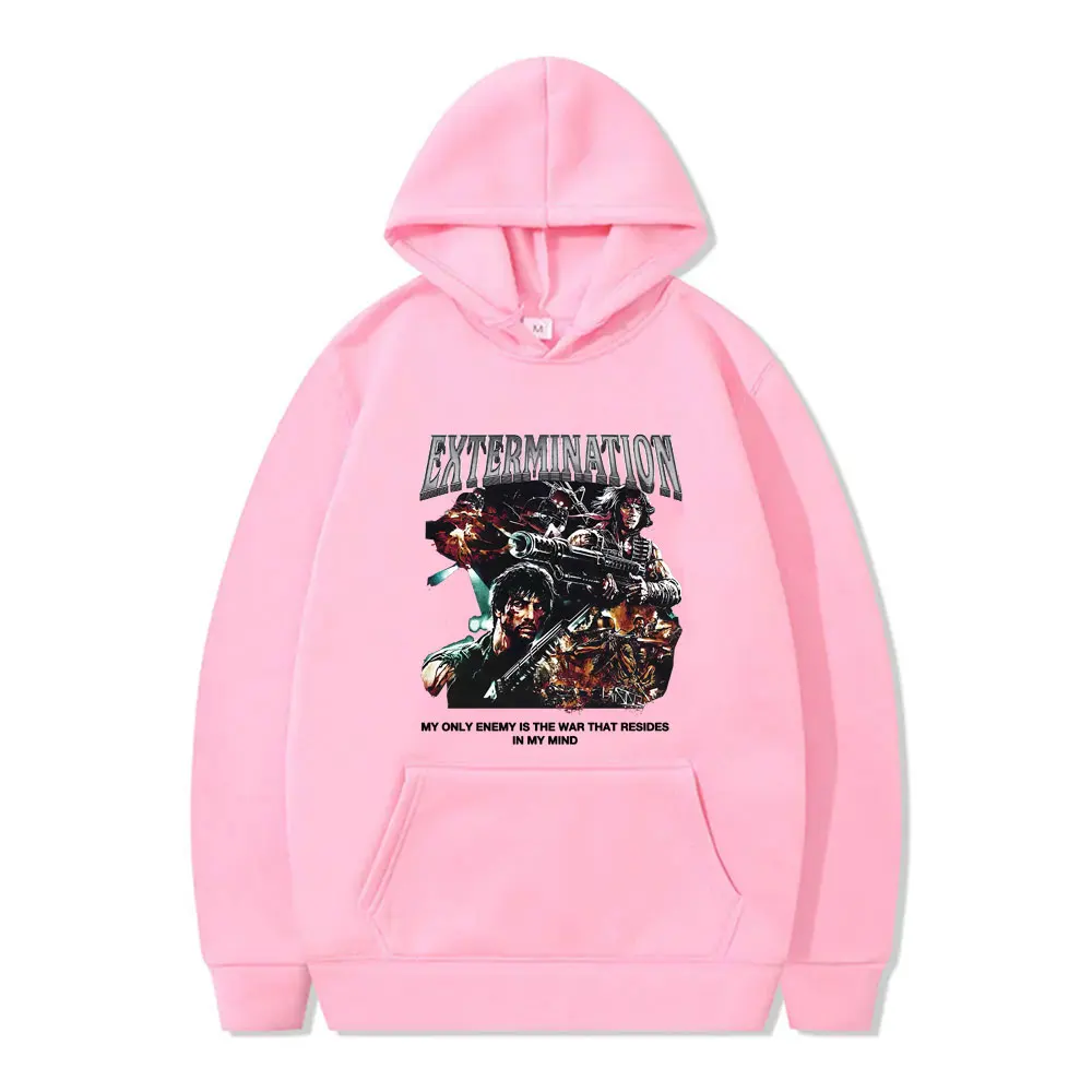 Flipout Extermination My Only Enemy Is The War That Resides in My Mind Hoodie Men Women Clothing Vintage Oversized Sweatshirt