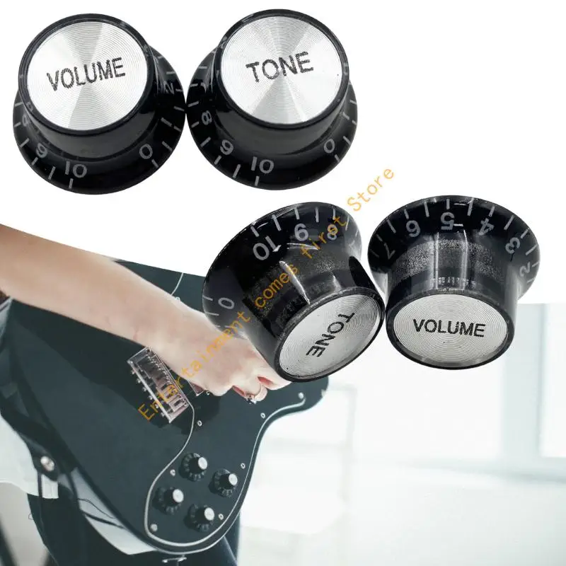 4Pcs Permanent Guitar Control Knobs 18 Interpolation 6Mm Rod For L P Fashion Devices 55KD
