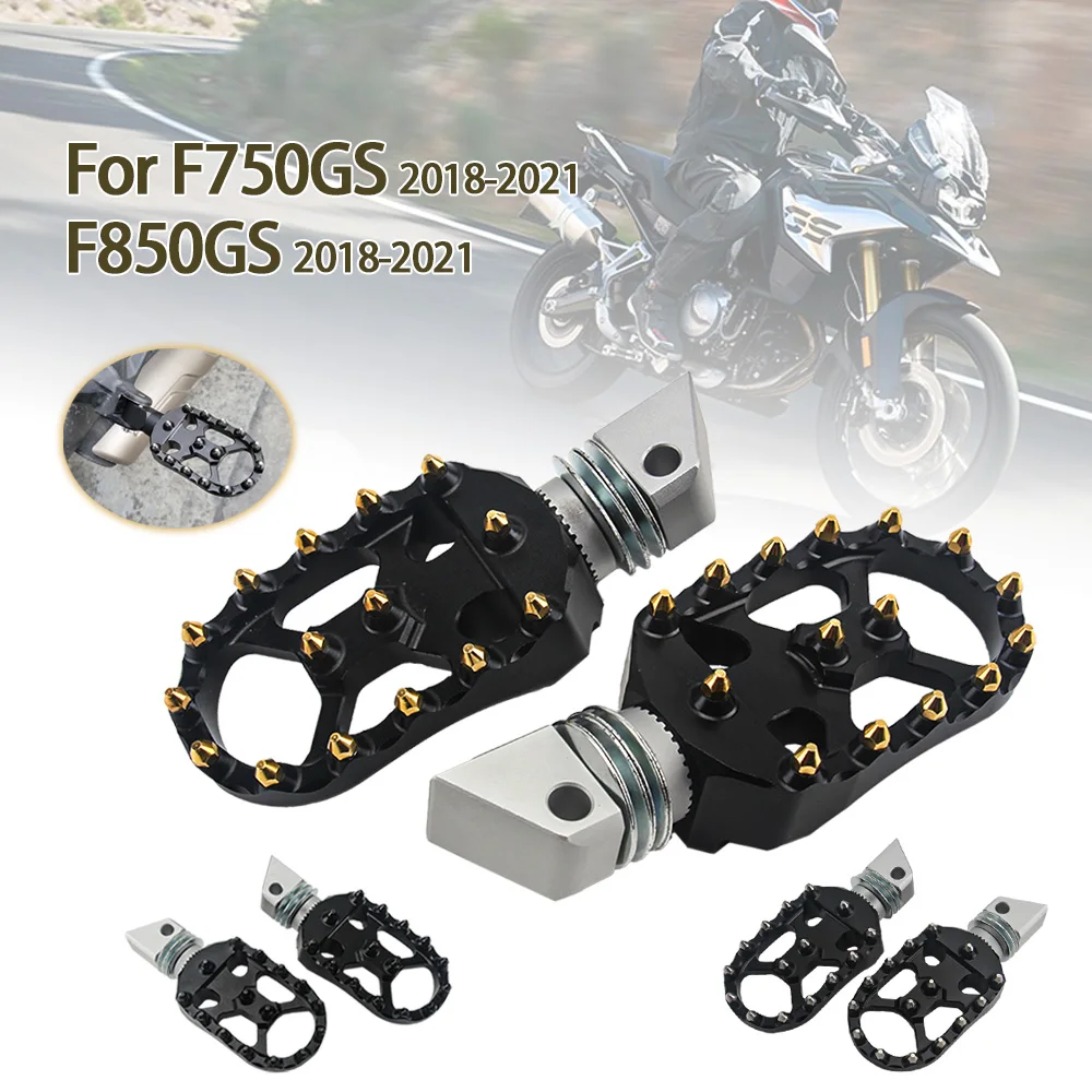 Motorcycle Rear Footrest 360 Degree Adjustable Foot Pegs Rotatable FootPegs Rest For BMW F750GS F850GS F850 GS ADV Adventure