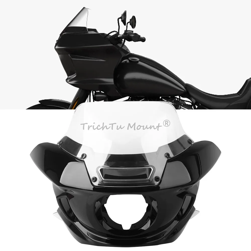 

Легко устанавливаемое ветровое стекло для Harley Fxlrst Fxrst 1Yxz Low Rider St/El Diablo 2022-2024, черное, с прозрачным ветровым стеклом