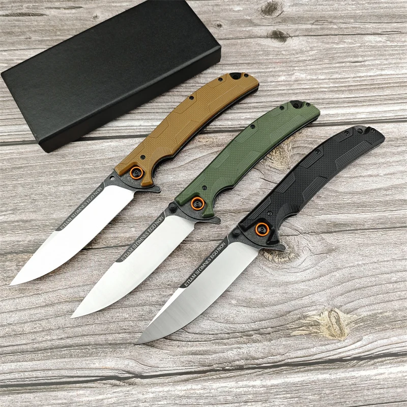 Ambidextrous High Quality EDC Pocket Folding Knife D2 Blade G10 Handle Outdoor Portable Durable High Hardness Utility Knife Tool