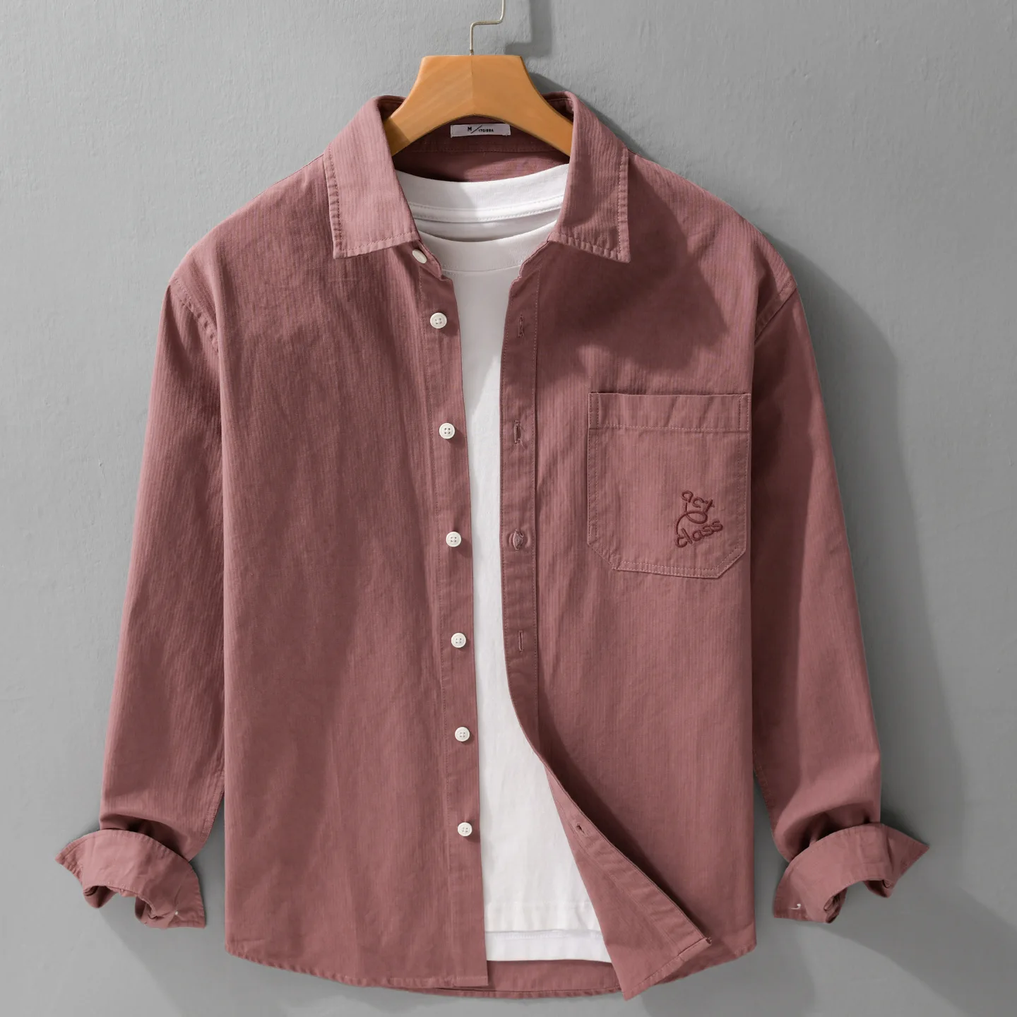 

Men's Loose Long Sve Collared irt Embroidered Pure Cotton Retro Casual High-End ular Top Men's Faion Clothing
