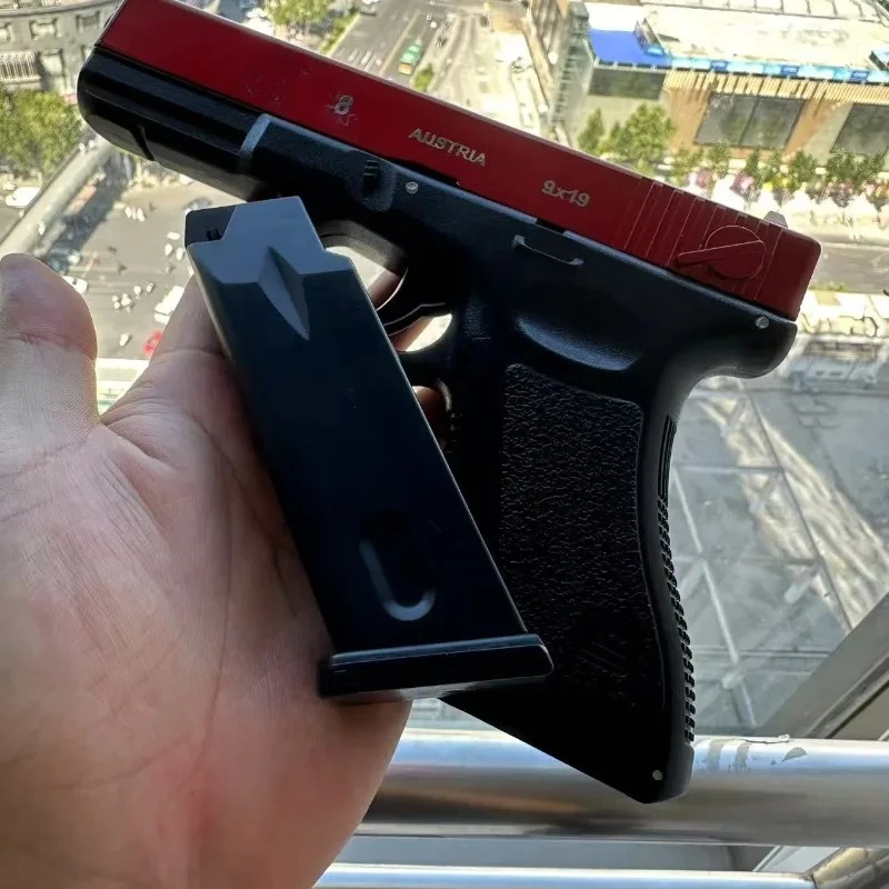 ปืนของเล่นปี 2025 รุ่น Hand G18 แบบดึงกระสุนเปล่า คลัง 3 ห่วง ปืนของเล่นยิงอัตโนมัติ ปลดเร็ว Terra ของขวัญสำหรับเด็กผู้ชาย