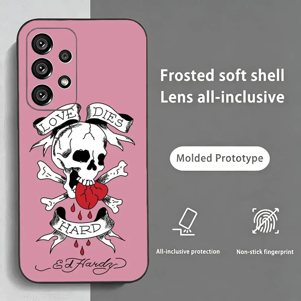 Fashion Ed Brands  Phone Case Black Silicone Soft For Samsung S25,S24,S21,S22,S23,S30,Ultra,S20,Plus,Fe,Lite