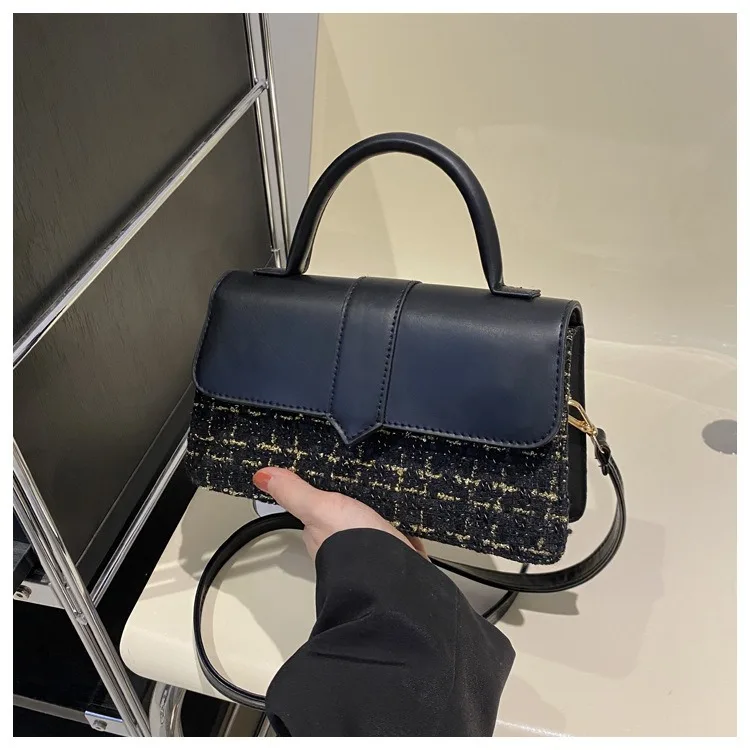 Kleine Duft Stil Mode koreanische Out Tasche kontrastierende Farbe Nähte bequeme Umhängetasche für Frauen Mädchen