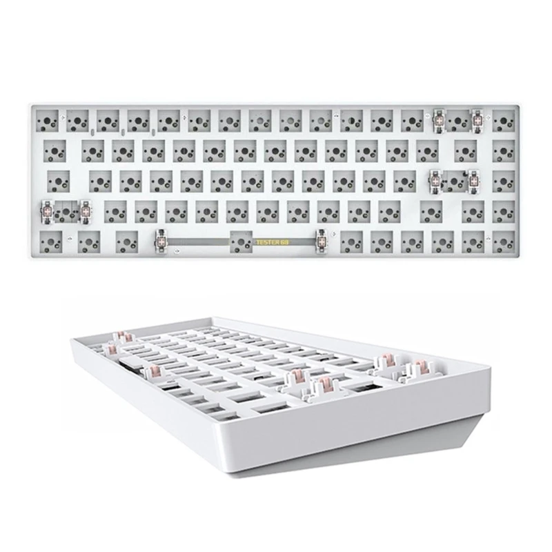 Dropship 65% RGB Teclado mecánico Modular DIY, 68 teclas interruptor intercambiable en caliente 3 pines/5 pines