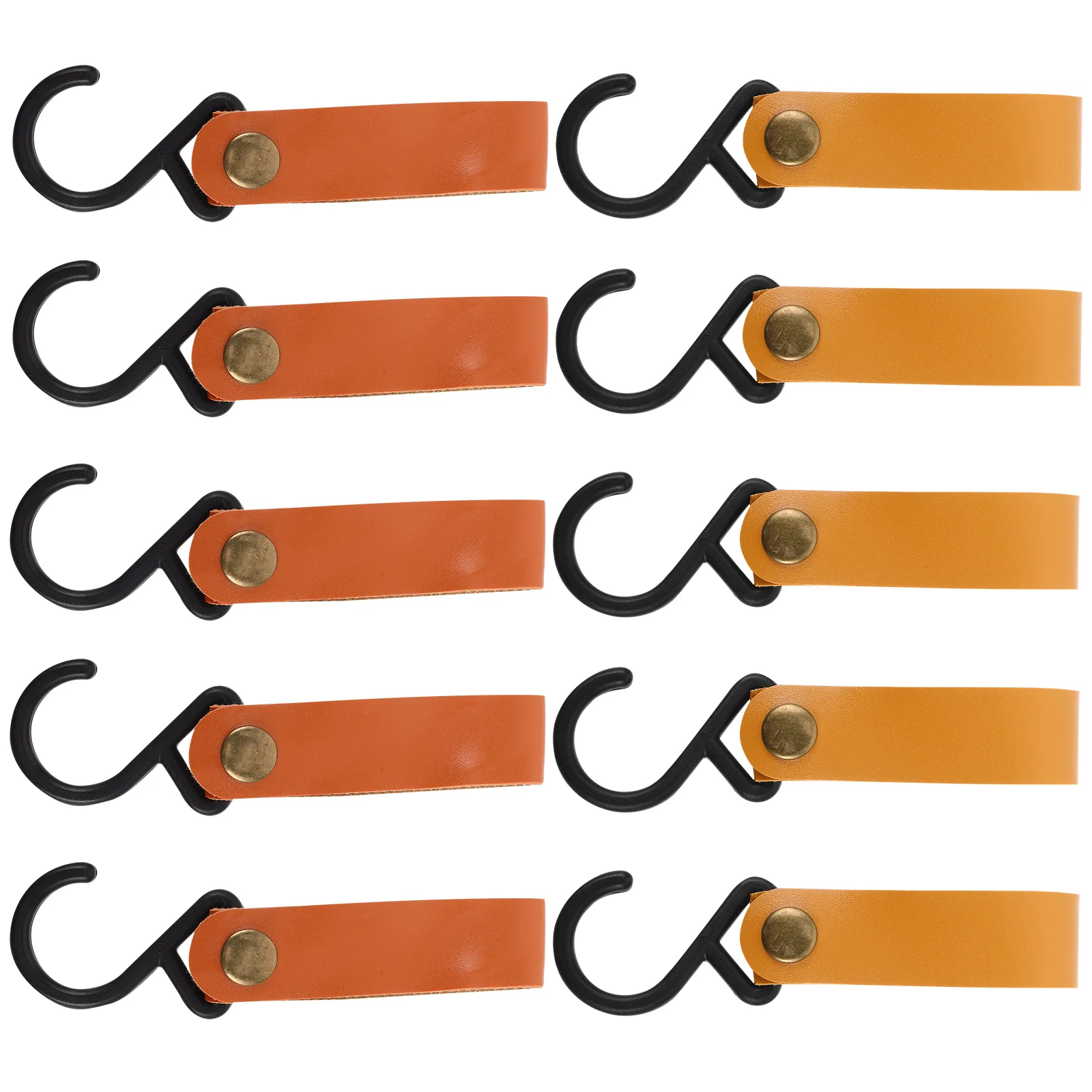 

10 Pcs Outdoor Hook Camping Equipment Lanyard Hanger Key Chain Hanging Metal Pu Pot