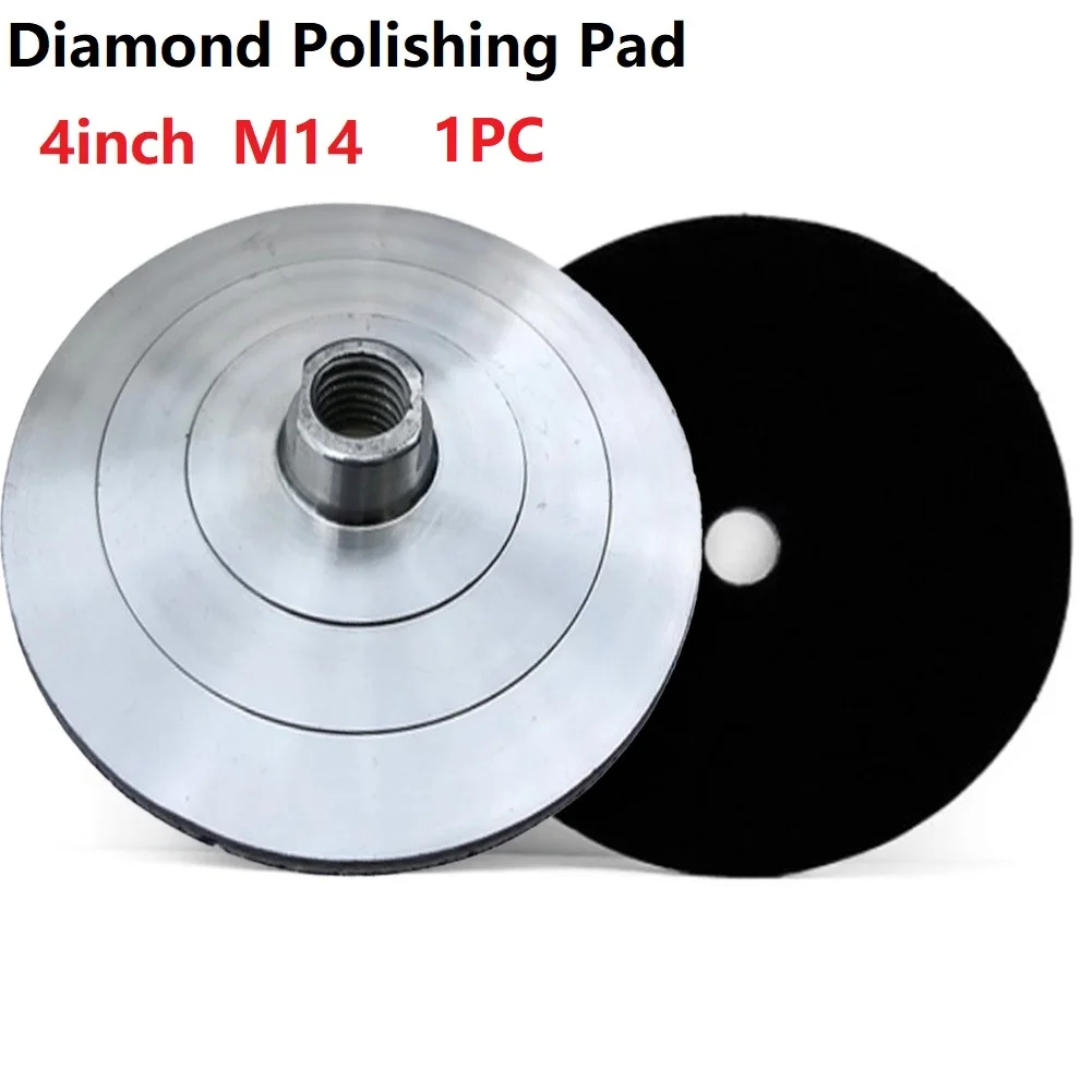 1PC 4inch Backer Pad For Diamond Polishing Pad Aluminum Base Backing Holder M14 Ecoflow Festool Tools Accessories Lixadeira