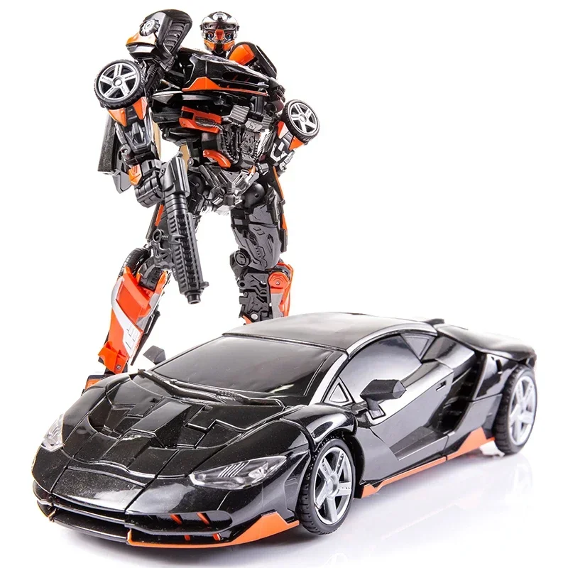 Transformation toy  PVC cool sports car deformation anime figure robot children's birthday gift  box