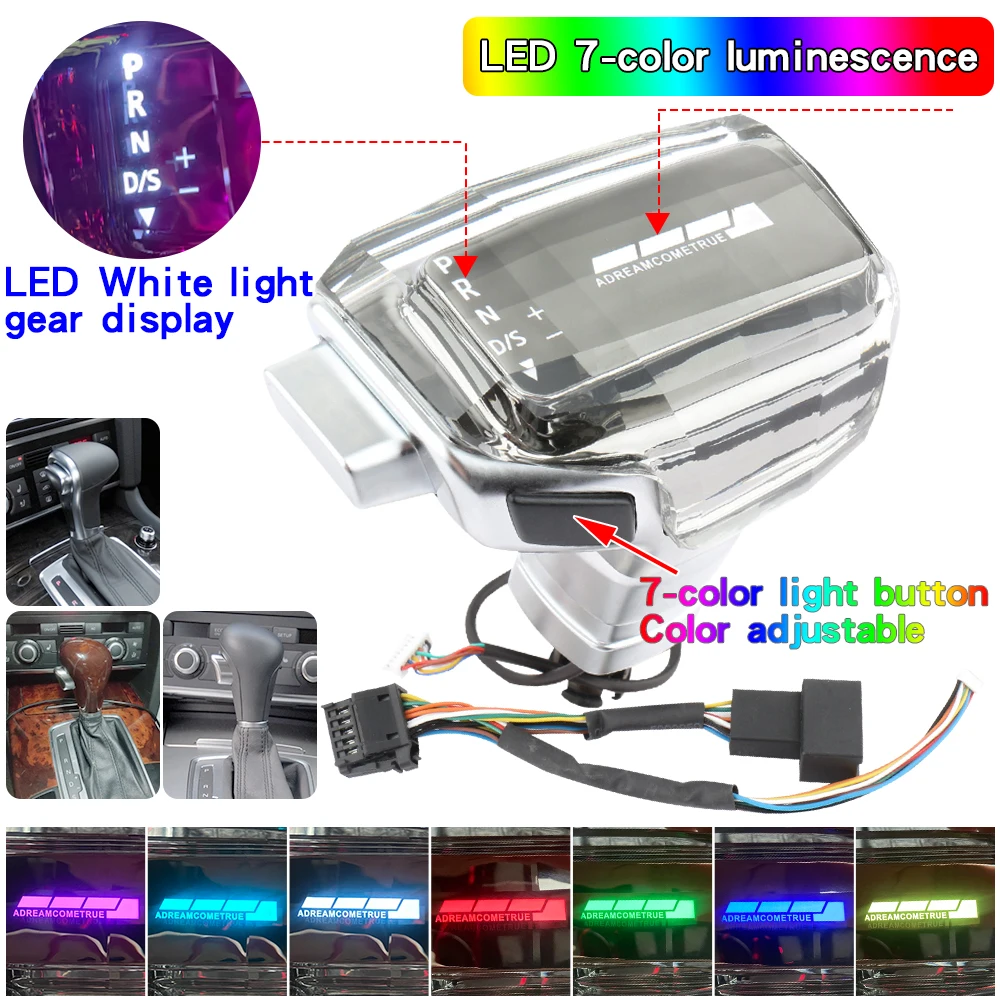 Led versnellingspookknop, schakelhendel, versnellingspook, versnellingshendel, auto-accessoires voor Audi A4 B8 A6 C6 C7 A7 S7 S6 Q7 Q5 8R A5 S5