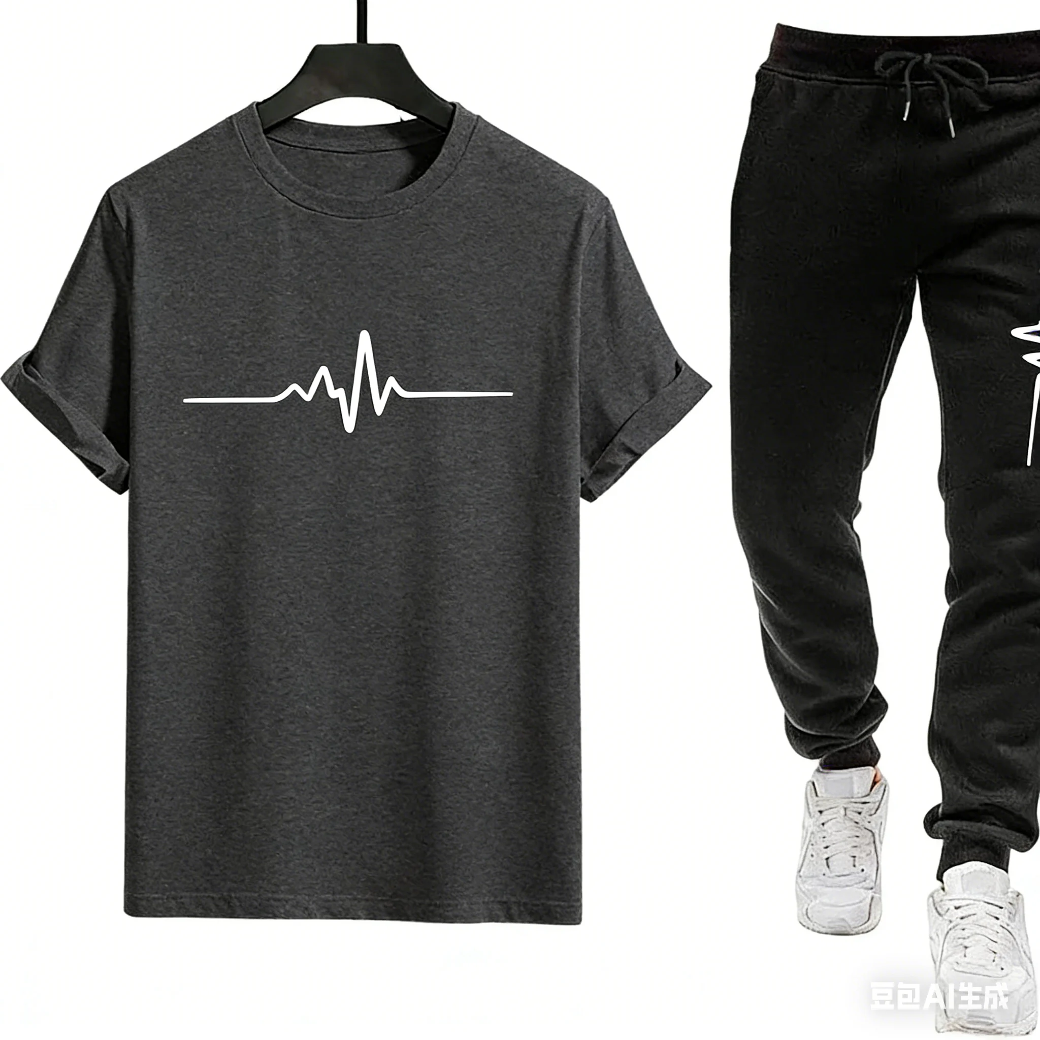 

2026 Men's Sportswear Set - Lightweight T-shirts + Pants for Gym Training - Comfortable Spring/Summer Clothing