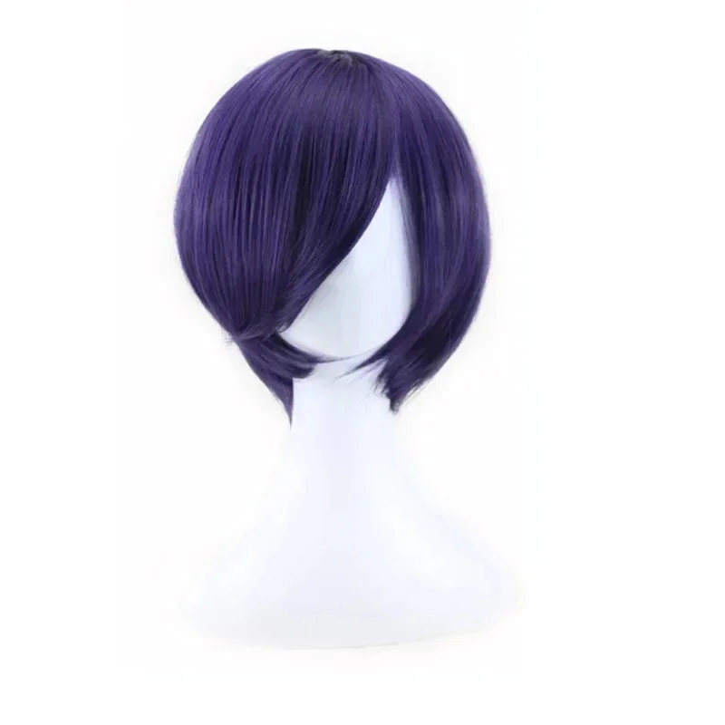 Short BlueTokyo Ghoul Touka Kirishima Straight Cosplay Wig For Man's Women’s Christmas Halloween Costume Party Wigs