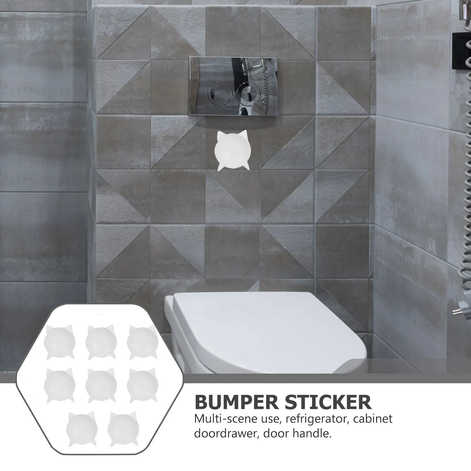 

8Pcs Door Knob Bumper Silicone Wall Protector Collision-Proof Pads for Home Office Hotel Door Soft Cushion Noise Reduction