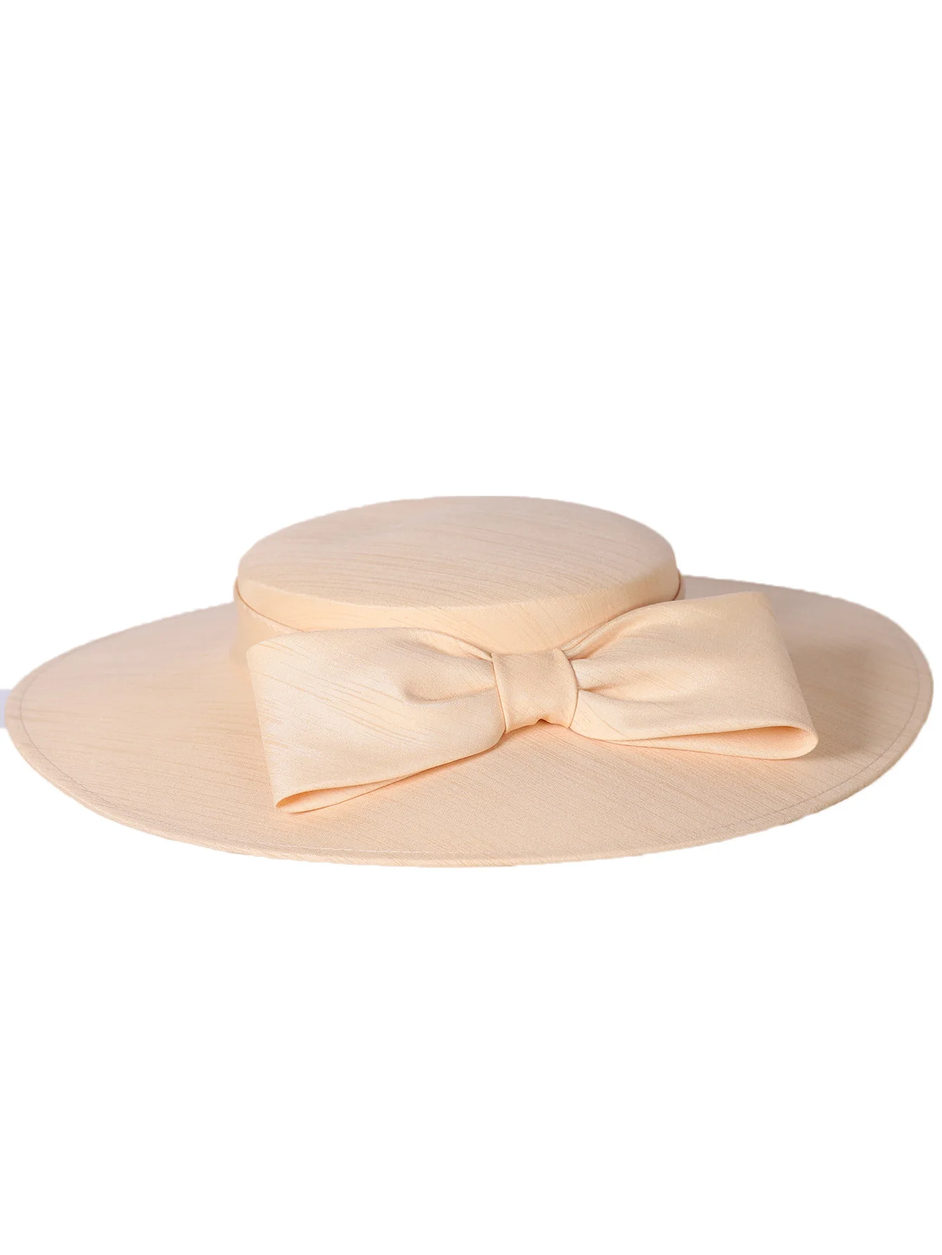 FS Elegante Elfenbein-Hüte mit breiter Krempe für Frauen, große Schleife, formelle Anlässe, Kentucky-Kappe, Dame, Hochzeit, Cocktailparty, flache Oberseite, Fedoras 2024 – Detail 13