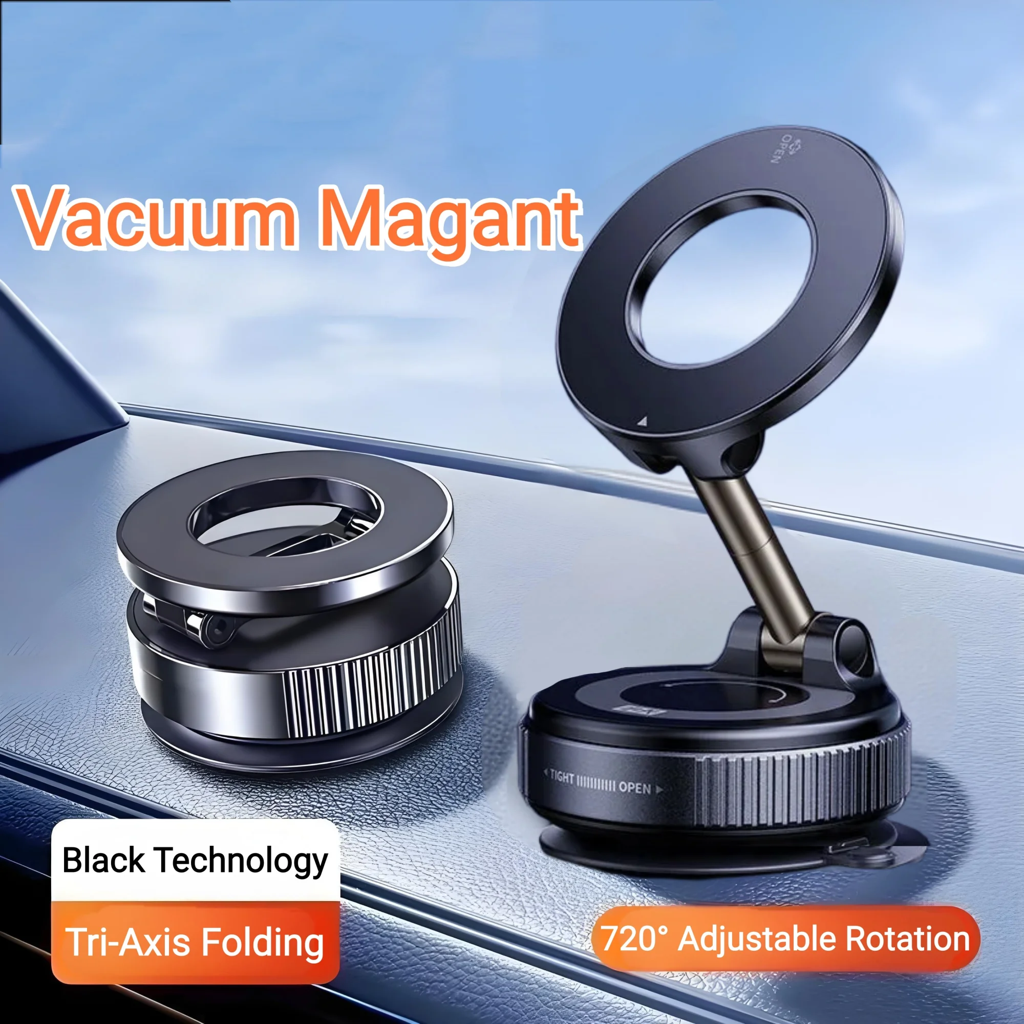 

Вакуумный магнитный кронштейн для телефона Xiaomi, многоугольная регулировка, сильный магнитный дизайн, складной автомобильный держатель для навигационной подставки
