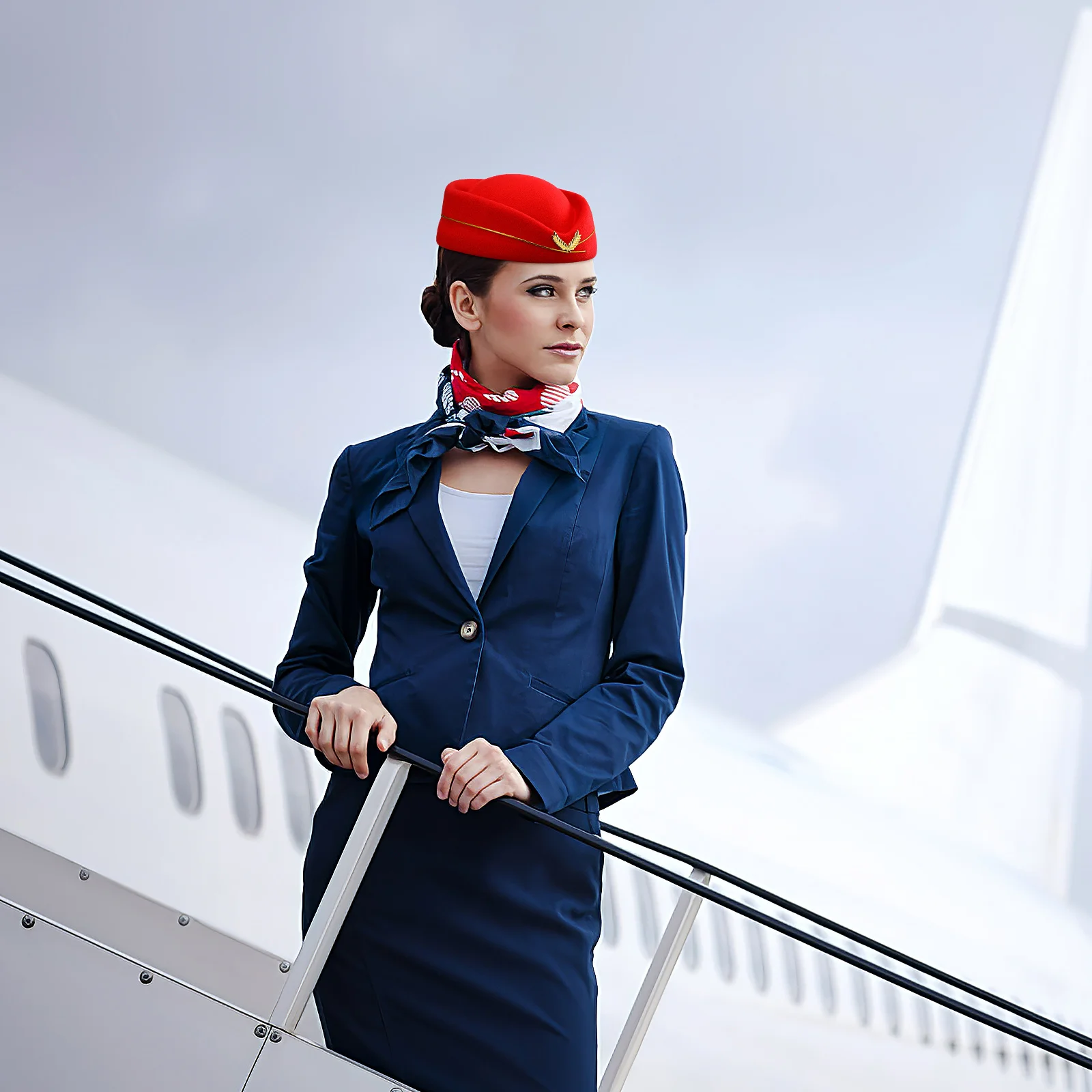 Stewardess Hoed Kostuum Stewardess Cap Vrouwen Cosplay Accessoire Hoofddeksels Party Halloween Decoratieve Hoed