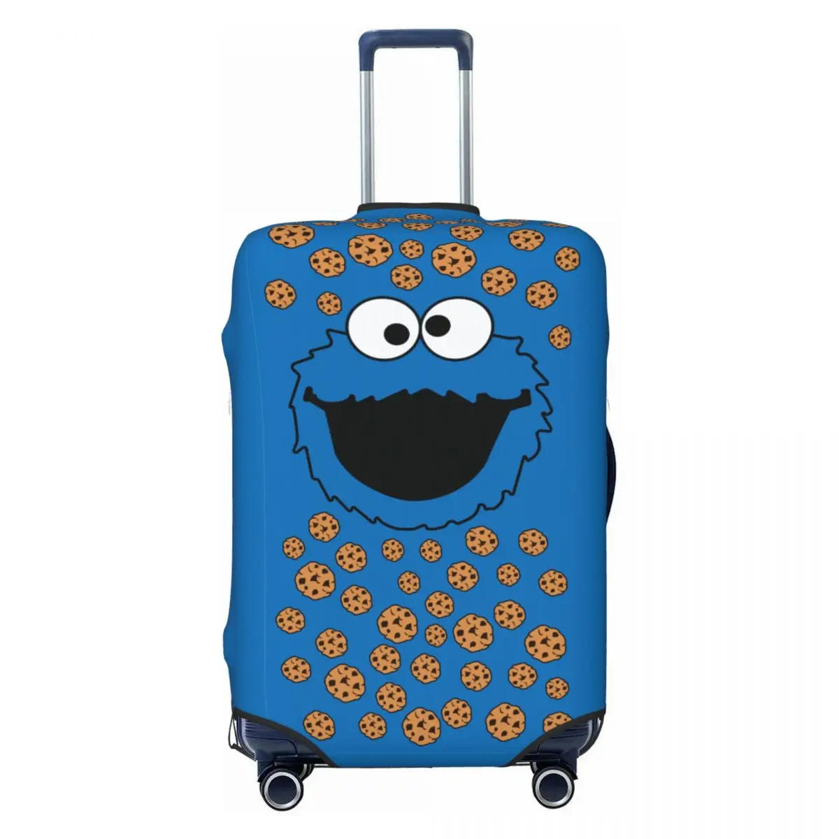 

Custom Funny Cartoon Cookie Monster Pattern Luggage Cover Protector Funny Muppets Travel Suitcase Protective Cover 18-32 Inch