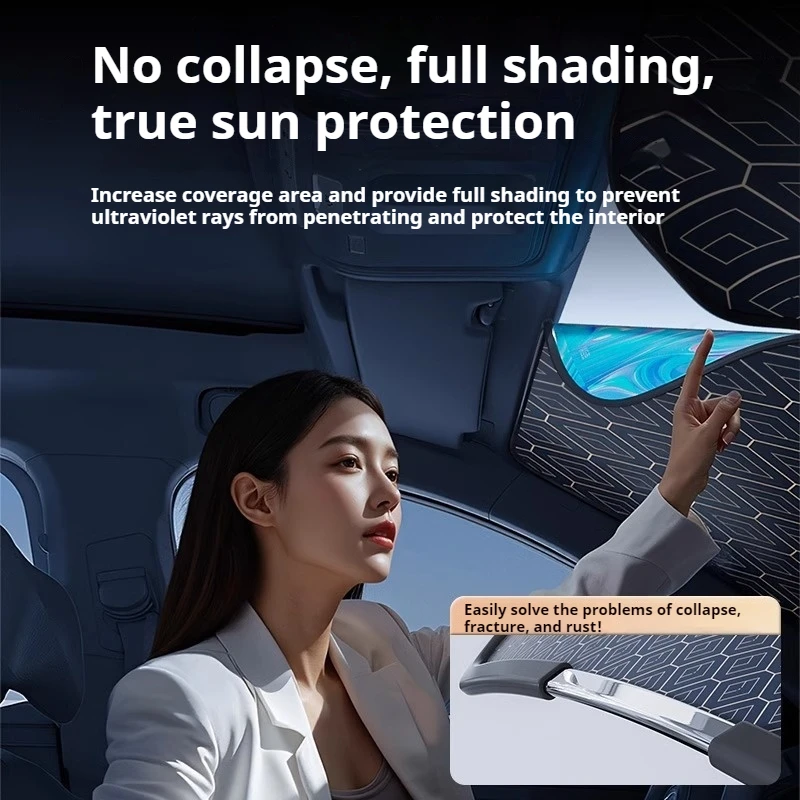 Window Front Windshield Non-Destructive Installation Folding Storage Heat Insulation Sun Protection Sunshade Car Sunshade