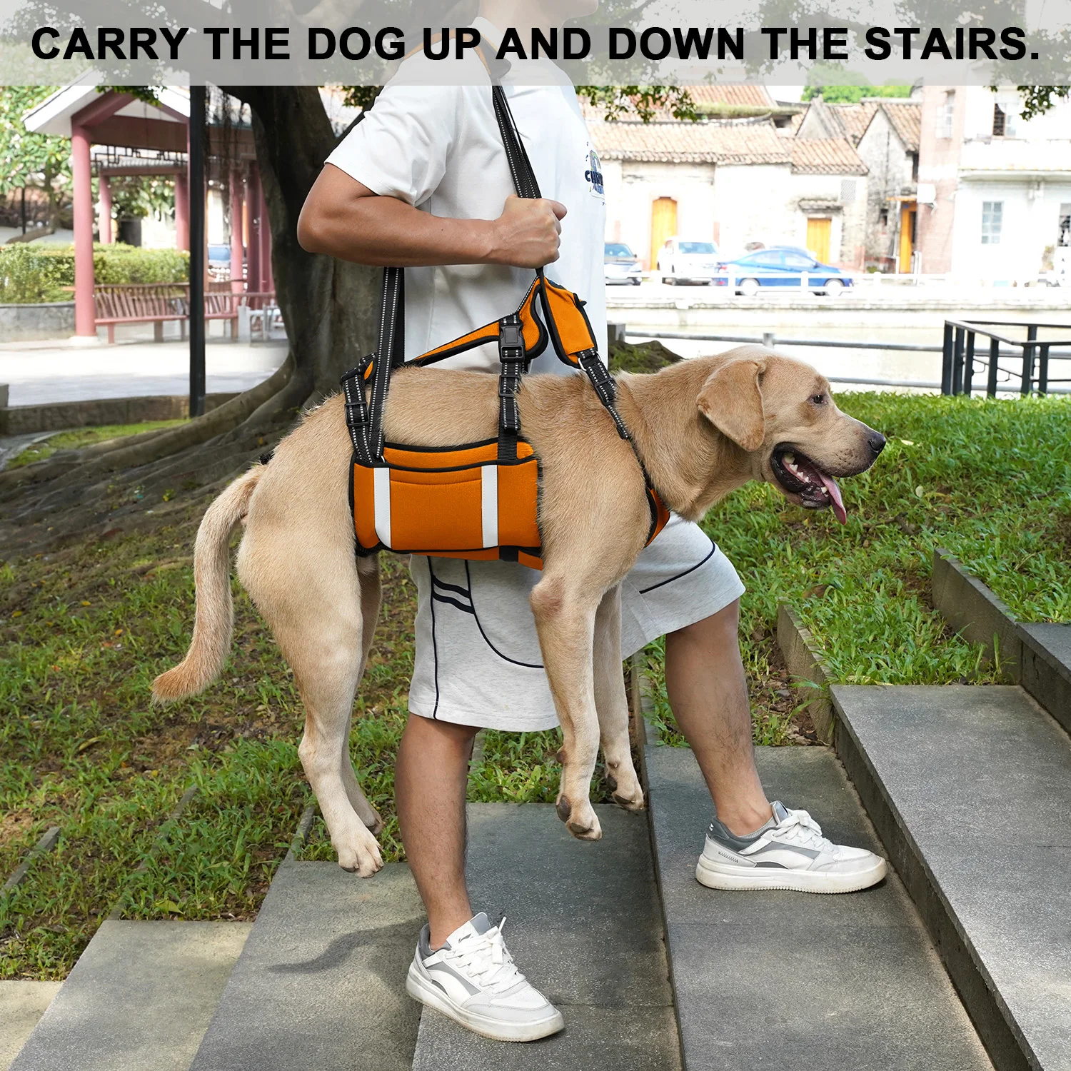 

COODEO Mobility Dog Lift Harness Аварийный слинг для переноски, реабилитационный жилет для поддержки задних ног домашних животных, переноска для собак для пожилых людей