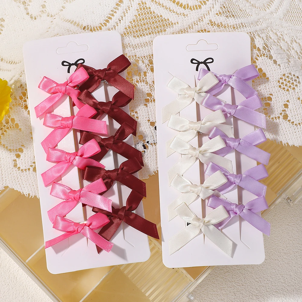 10 قطعة/المجموعة الاطفال الحلو بلون البسيطة الانحناء مشبك شعر للطفل الفتيات الباليه نمط جديد الشريط مضفر إكسسوارات الشعر بالجملة