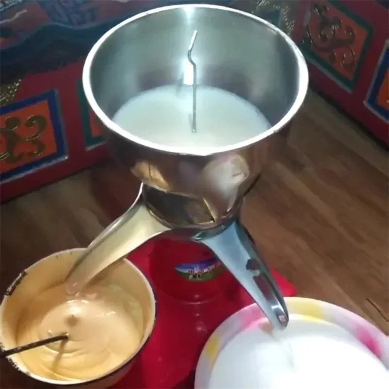 Separador eléctrico de leche fresca de 50L, separador de leche desnatado de mantequilla de envasado al vacío de acero inoxidable