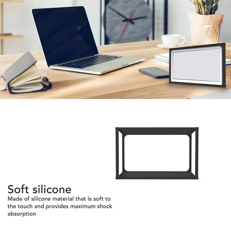 A29F-For Echo Show 15 Case Protective Frame Cover Silicone Case For Echo Show 15 Smart Speaker Dustproof Protective Case view 4