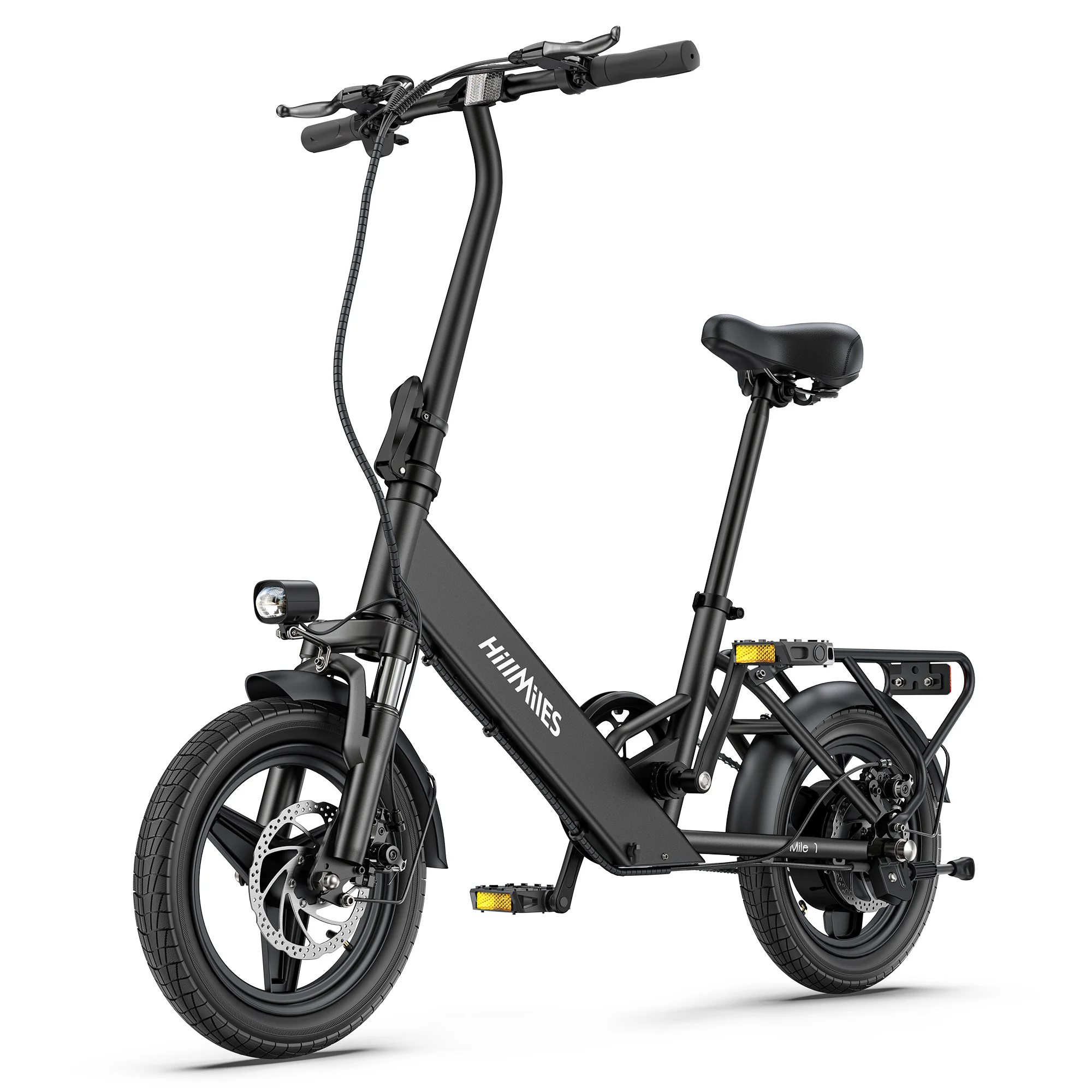 HillMiles Mile 1 Adult E-Bike 36V 10.4Ah Battery 250W Motor Foldable Fat Tire City E-Bike image 3