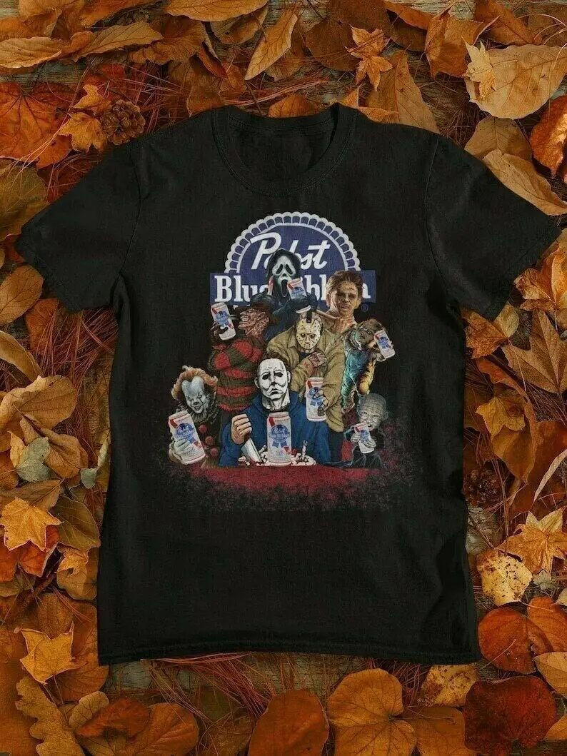 Винтажная забавная черная хлопковая Футболка с принтом голубой ленты пива в стиле 90-х