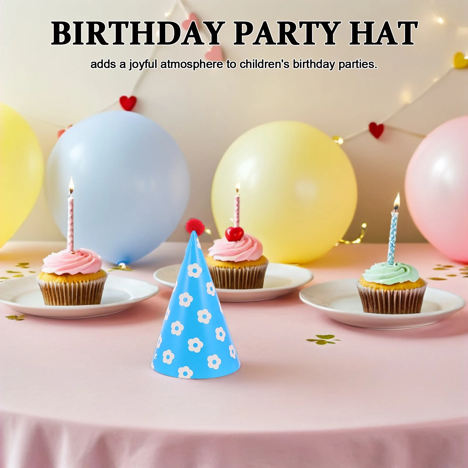 

12Pcs Birthday Cone Hats Colorful Paper Party Hats Favor Caps Party Headwear Photo Booth