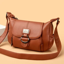 Luxury Brand Soft Leather Women's Shoulder Bag Famous Designer Women Crossbody Bags Large Capacity Female Messenger Bolsas New