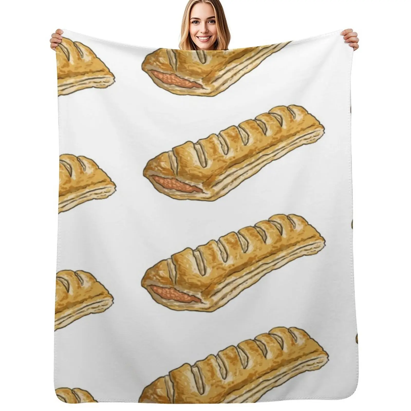 Sausage Roll Throw Blanket Custom wednesday Decoratives christmas gifts Thermals For Travel Bed linens Blankets