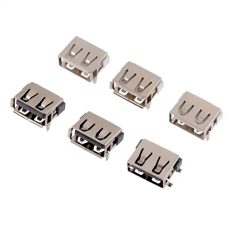 10pcs 4P Type-A Female & Male SMD DIP Socket, USB 2.0 10MM Interface, USB Type A Standard Port Solder Jacks Connector.