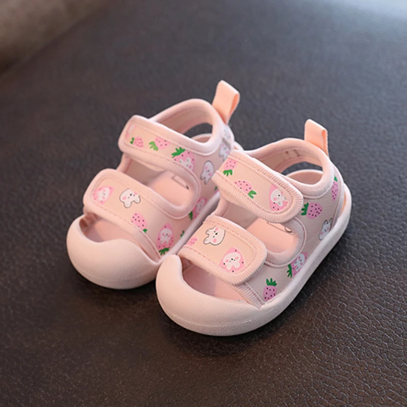 Sandales de princesse pour bébés filles, chaussures d\'été mignonnes, sandales de sport de plage, coordonnantes, semelle souple, pour enfants en bas