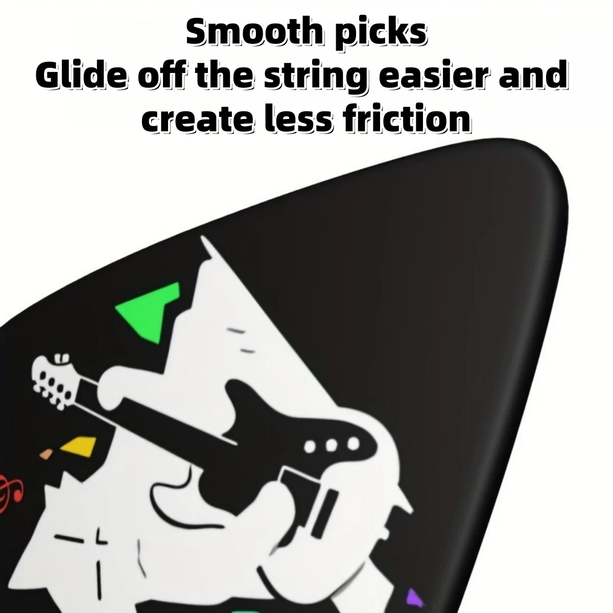 6 قطع من أعواد الجيتار الأصلية من Miwayer مطبوعة على الوجهين، مع حافظة سلسلة مفاتيح/هدية فريدة لمحبي الجهير والكهرباء والموسيقى