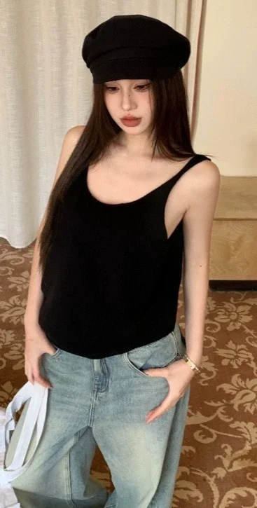 

Spicy Girl Design, Backless Vest, Women's Summer Sweet And Spicy Loose Sleeveless Camisole Top