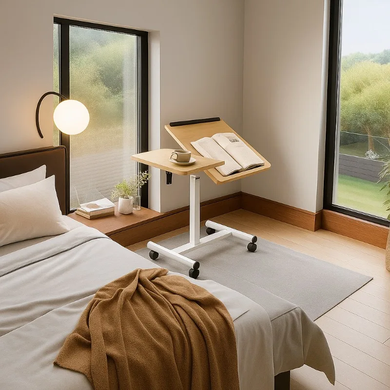 

Bedside Standing Table Floor Movable Home Table Room