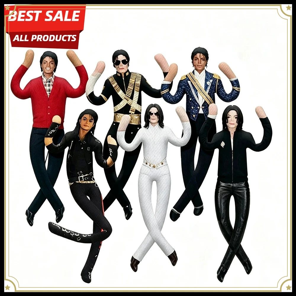 

Michael Jackson Cosplay Prop Doll Plush Stuffed Figure Joint Mobility Room Decoration Abstract Gift for Fans