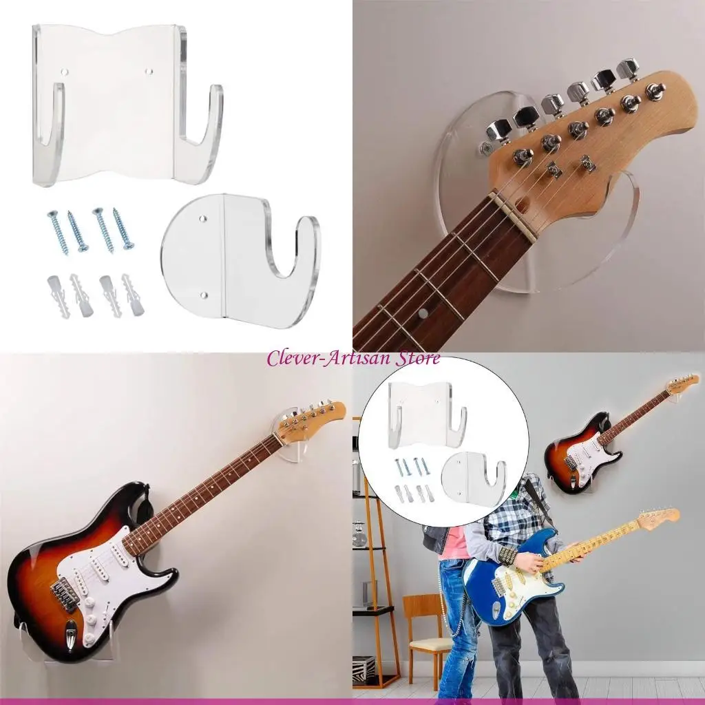 

E06B Guitar Hanger Guitar Hook Set Wall Mount Horizontal Guitar Hanger Hook Rack