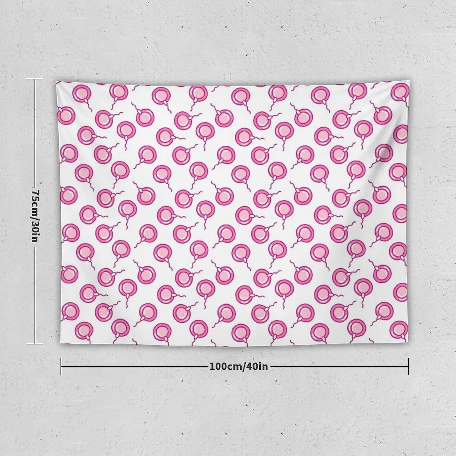 ovum and sperm seamless doodle pattern Tapestry Decoration Bedroom Bedroom Decorations Kawaii Room Decor Tapestry