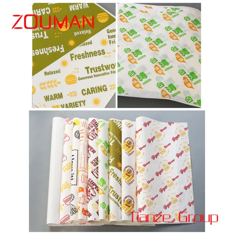 Custom , Hamburger Paper Wrapper  Customized Hamburger Restaurant Cake Grease Proof Hamburger Paper Fast food packaging