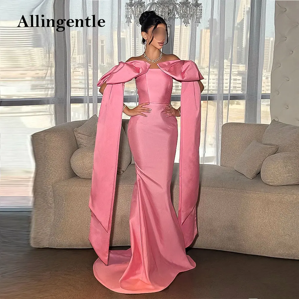 

Современные розовые вечерние платья русалки с бантом на бретелях Vestidos De Noche Arab Maxi 2026 Vestidos De Boda Длинные платья для выпускного вечера по индивидуальному заказу