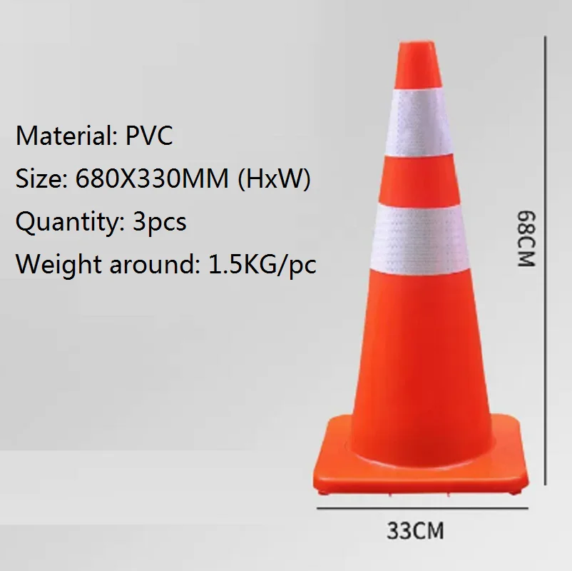 Rubber road cone Ice cream bucket barricade parking Cone parking pile reflective cone isolation pier cone No parking