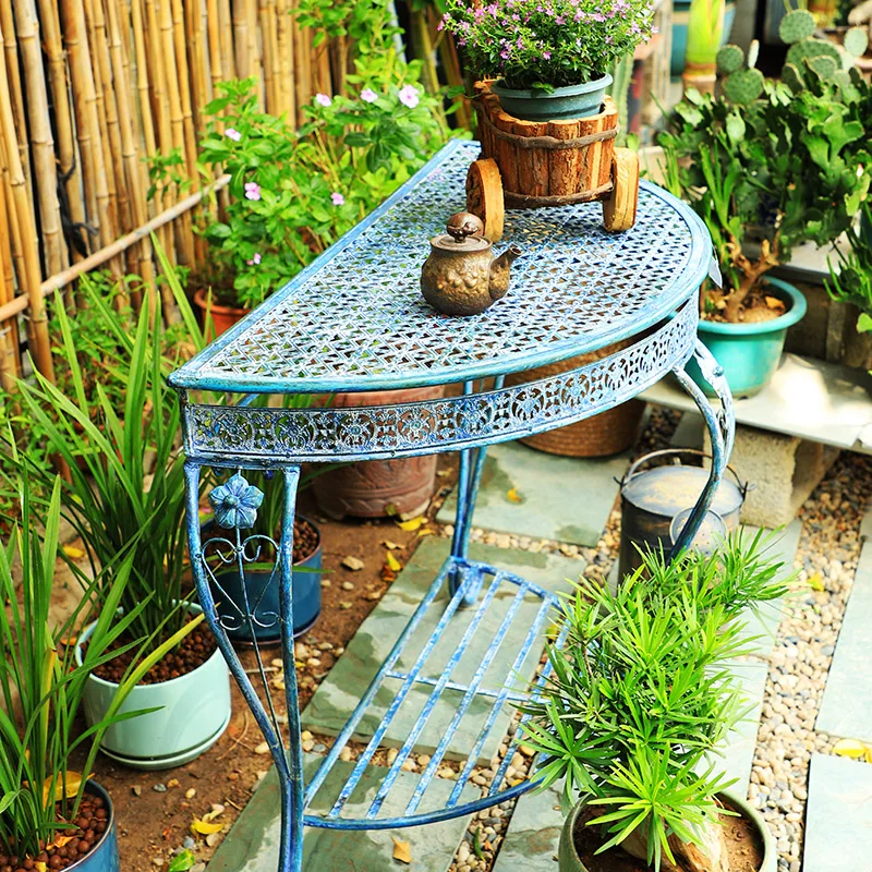 Furniture for small-sized apartments flower stand balcony porch table shelf garden courtyard groceries outdoor window decoration