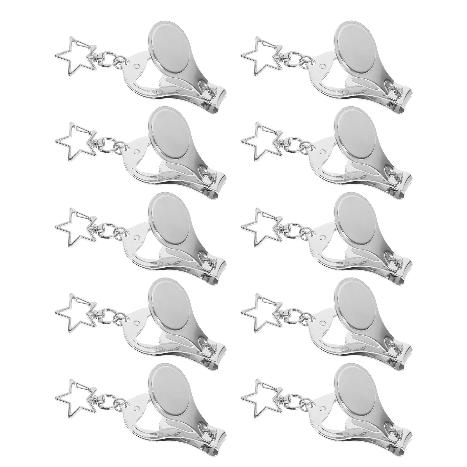 10pcs Christmas Nail Clipper Keychain With Bottle Opener Stainless Steel Nail Clipper Keyrings For Xmas Party Favors Prizes