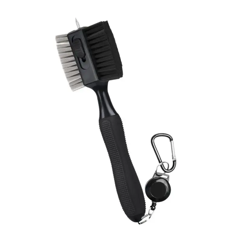 Golf Club Cleaner Brush Non-Slip Handle Golf Club Cleaner Wide Cleaning Coverage Golf Cleaning Brush With Magnetic Buckle Easily