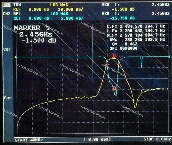 FBp-2400 Bandpass Filter 2.4 G 2450MHz i Bluetooth, anti-interference dedicated SMA interface