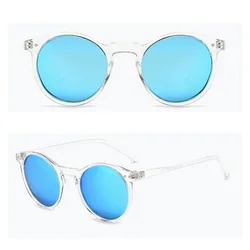 Polarized Sunglasses Soft Transparent Color Frame Clear Lens Sun Glasses Classic Vintage Mirror Lens Sunshades For Men&Women