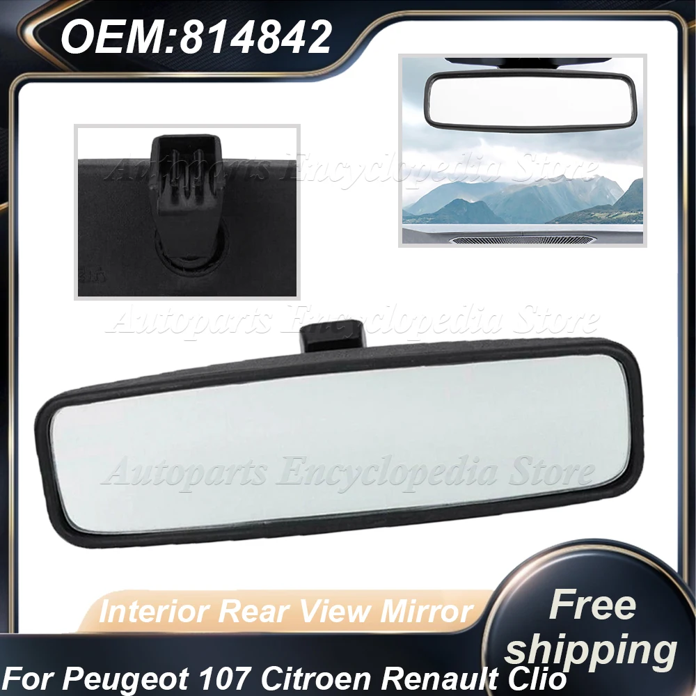 

814842 Car Interior Rearview Mirror Fit For Peugeot 107 Citroen C1 Renault Master New Auto Interior Accessories